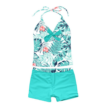 Meiteņu vasaras apdrukas peldkostīms, peldkostīms, tankini, divdaļīgs kostīms bērniem, kamzolis, peldkostīmi piejūras bikini