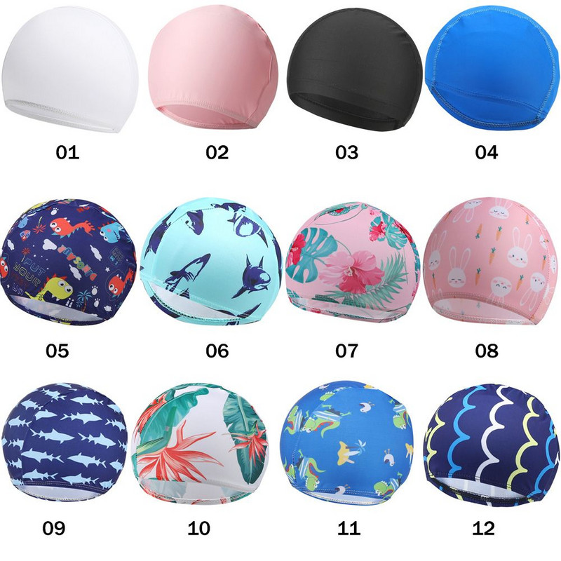 Jauka multfilma bērniem peldcepures haizivis krokodila raksts ar augstu elastību audums bērniem peldbaseinā cepure zēniem meitenēm