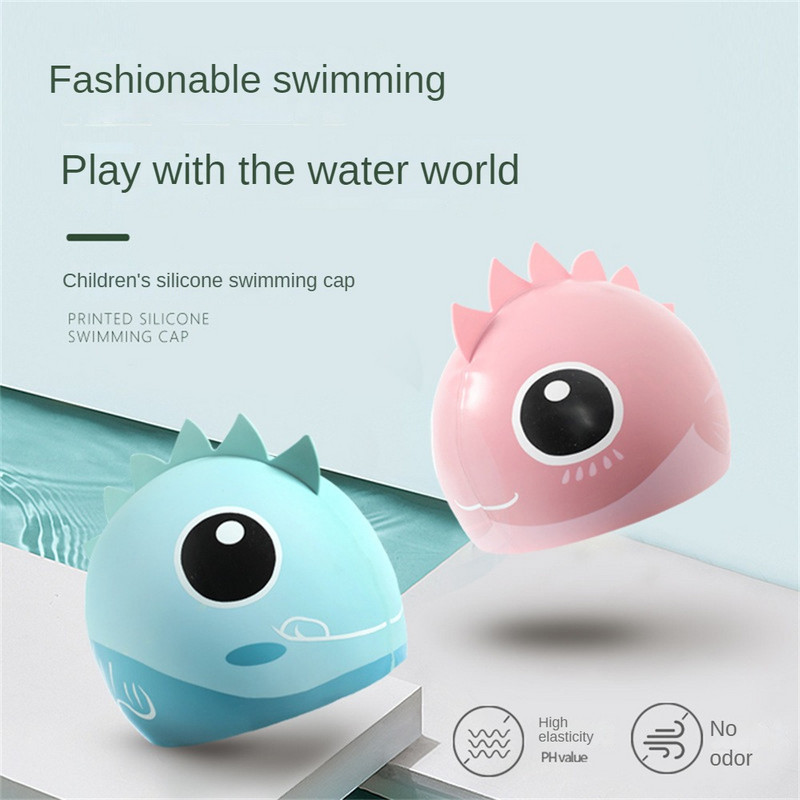 Ühikkaal 0,06 kg Laste spordirõivad ja aksessuaarid kõrge elastsusega laste ujumismüts Multifilmi vannimüts lõhnatu