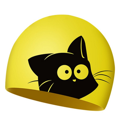 Bērnu peldcepures bērniem, bērniem, zēniem un meitenēm, silikona ūdensnecaurlaidīga peldcepure gariem vai īsiem matiem