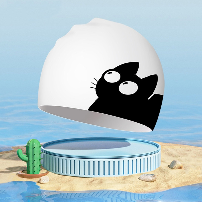 Bērnu peldcepures bērniem, bērniem, zēniem un meitenēm, silikona ūdensnecaurlaidīga peldcepure gariem vai īsiem matiem