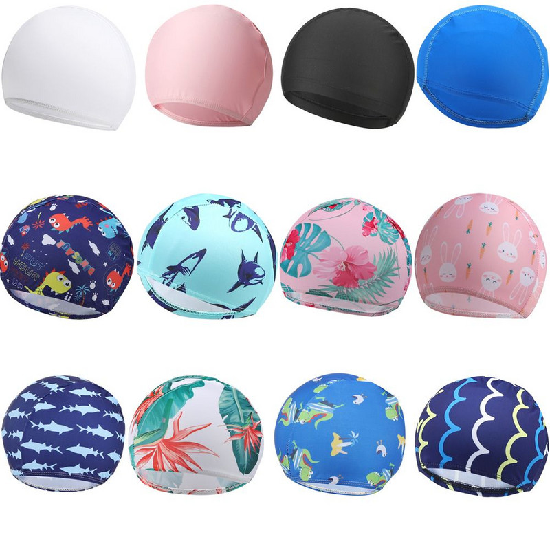 Jauka peldcepure bērniem, bērniem, cieta, ūdensnecaurlaidīga, elastīga silikona peldbaseina cepure, kas aizsargā ausis peldcepures apmācāma peldcepure