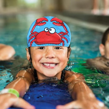 Анимационно сладко момиче за деца Детски водоустойчиви еластични силиконови шапки за къпане в басейна Шапка за гмуркане Детски