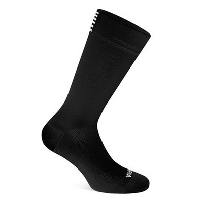 Fekete férfi női kerékpáros zoknik kültéri, gyorsan száradó sportzoknik, utazási kompressziós zoknik 38-45 mérethez
