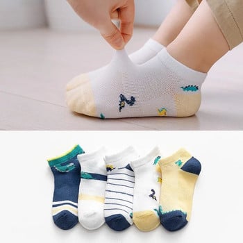 5 чифта/лот Пролетни летни спортни чорапи Тънки мрежести чорапи за момичета Момчета Сладък анимационен детски тънък чорап Бебешки чорап за новородено
