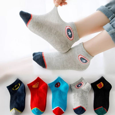 5 чифта/лот Пролетни летни спортни чорапи Тънки мрежести чорапи за момичета Момчета Сладък анимационен детски тънък чорап Бебешки чорап за новородено