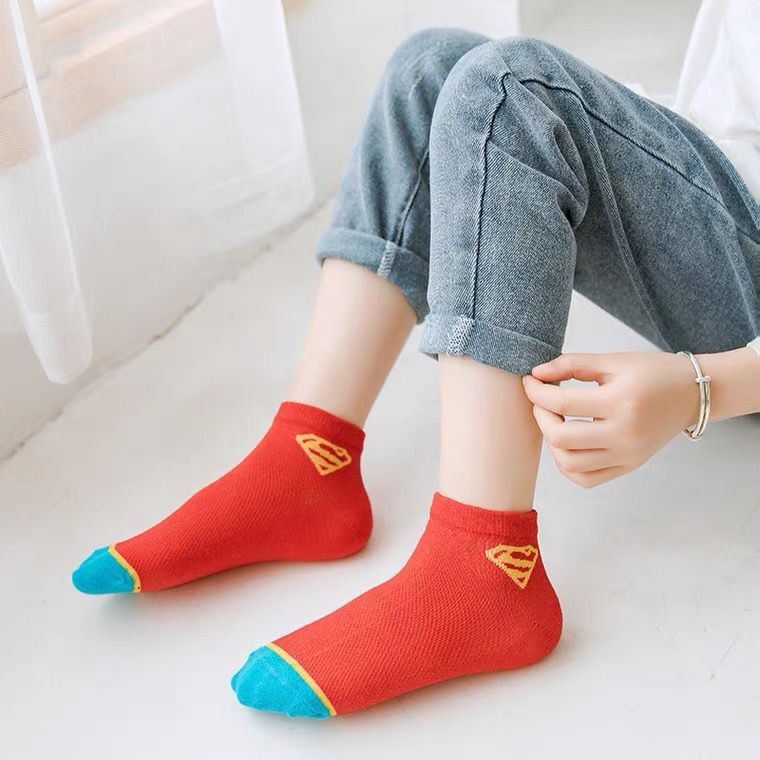 5 ζευγάρια/παρτίδα Ανοιξιάτικες καλοκαιρινές αθλητικές κάλτσες Κάλτσες με λεπτό πλέγμα για κορίτσια Αγόρια Χαριτωμένα κινούμενα σχέδια παιδική λεπτή κάλτσα Βρεφική κάλτσα για νεογέννητο