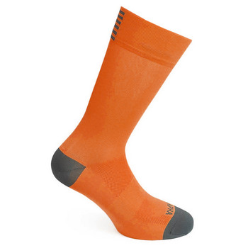 Жълти мъжки дамски чорапи за колоездене на открито, бързосъхнещи спортни чорапи, компресионни чорапи за каране, подходящи за размер 38-45