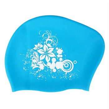 Дамска силиконова водоустойчива шапка за плуване Дамска защита за дълга коса Високоеластични шапки за плуване за сърф Гмуркане Шапка за басейн Безплатен размер