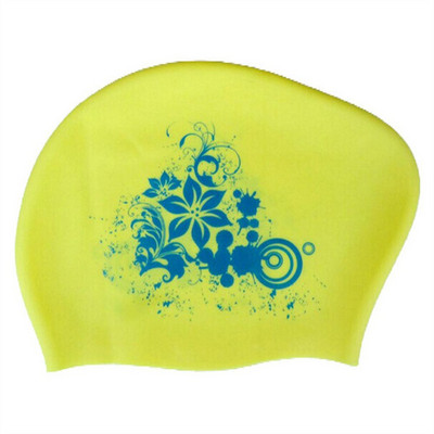 Sieviešu silikona ūdensnecaurlaidīga peldcepure Sieviešu garu matu aizsardzība Augsti elastīgi peldcepures sērfošanai niršanai baseina cepure Bezmaksas izmērs