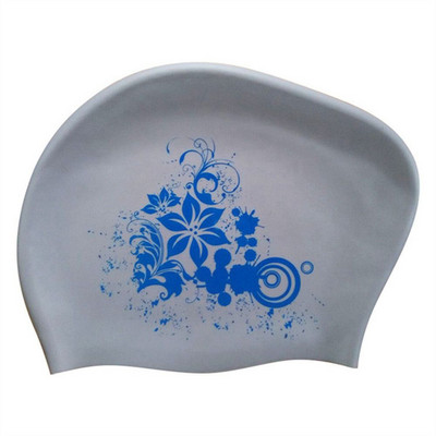 Sieviešu silikona ūdensnecaurlaidīga peldcepure Sieviešu garu matu aizsardzība Augsti elastīgi peldcepures sērfošanai niršanai baseina cepure Bezmaksas izmērs