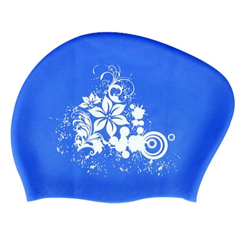 Sieviešu silikona ūdensnecaurlaidīga peldcepure Sieviešu garu matu aizsardzība Augsti elastīgi peldcepures sērfošanai niršanai baseina cepure Bezmaksas izmērs