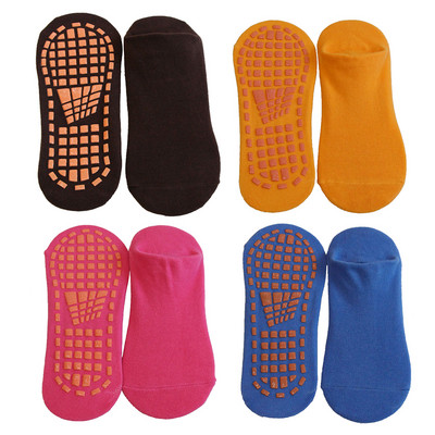 Неплъзгащи се чорапи за йога Омекотени чорапи с подметка за мъже, жени, чорапи за йога пилатес, батут за деца, жени, мъже и възрастни