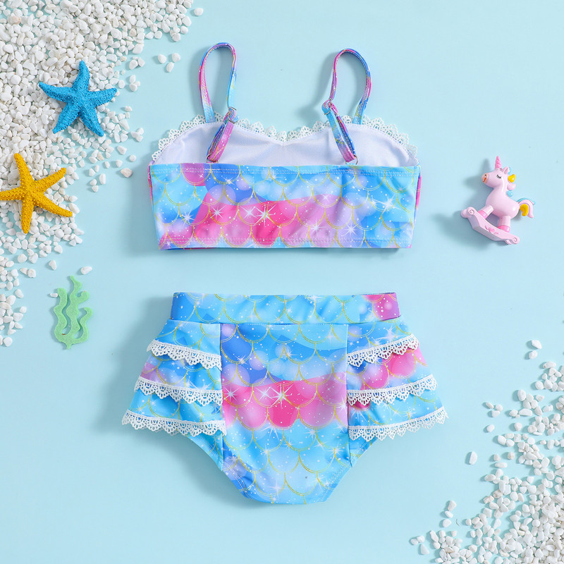Aitonoble 2023 Νέα συλλογή Kids Rash Guard Years 2-8 Girls Swimwear Baby Swimsuit 3 Pieces Diving Suit Rashguard for girls