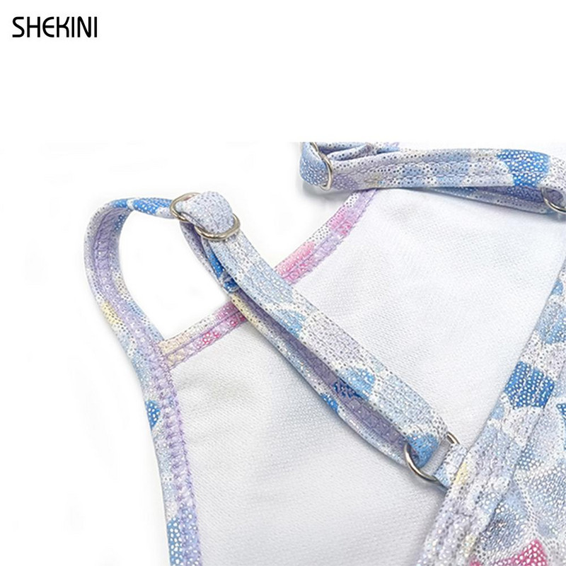 SHKEINI Κοριτσίστικα Σετ Tankini με ψηλό λαιμό Μαγιό Μαγιό δύο τεμαχίων Παιδικά μαγιό Μοντέρνα μπικίνι μαγιό παραλίας