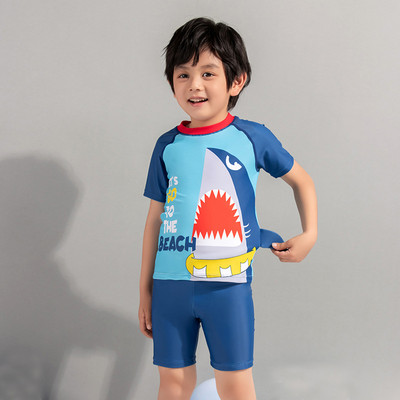 Costum de baie pentru copii Costum de baie cu mânecă scurtă Îmbrăcăminte sport pentru copii Costum de baie UV Zwemkleding Jongen Trunchi de baie Adolescent Două piese