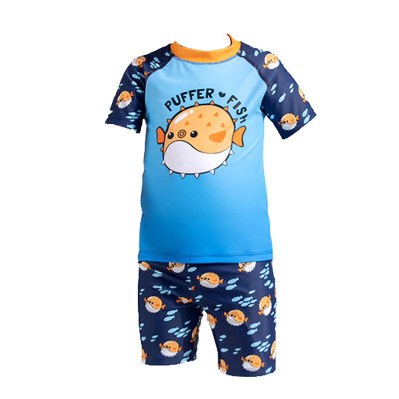 Costum de baie pentru copii Costum de baie cu mânecă scurtă Îmbrăcăminte sport pentru copii Costum de baie UV Zwemkleding Jongen Trunchi de baie Adolescent Două piese