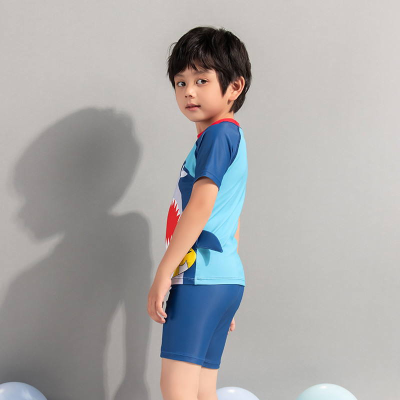 Costum de baie pentru copii Costum de baie cu mânecă scurtă Îmbrăcăminte sport pentru copii Costum de baie UV Zwemkleding Jongen Trunchi de baie Adolescent Două piese