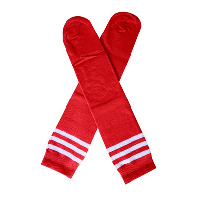 1 pāris viengabalainas, svītrainas bezpapēžu futbola zeķes līdz ceļgaliem, bērnu legingi, zeķes Futbola beisbola deju karsējmeiteņu sporta zeķes