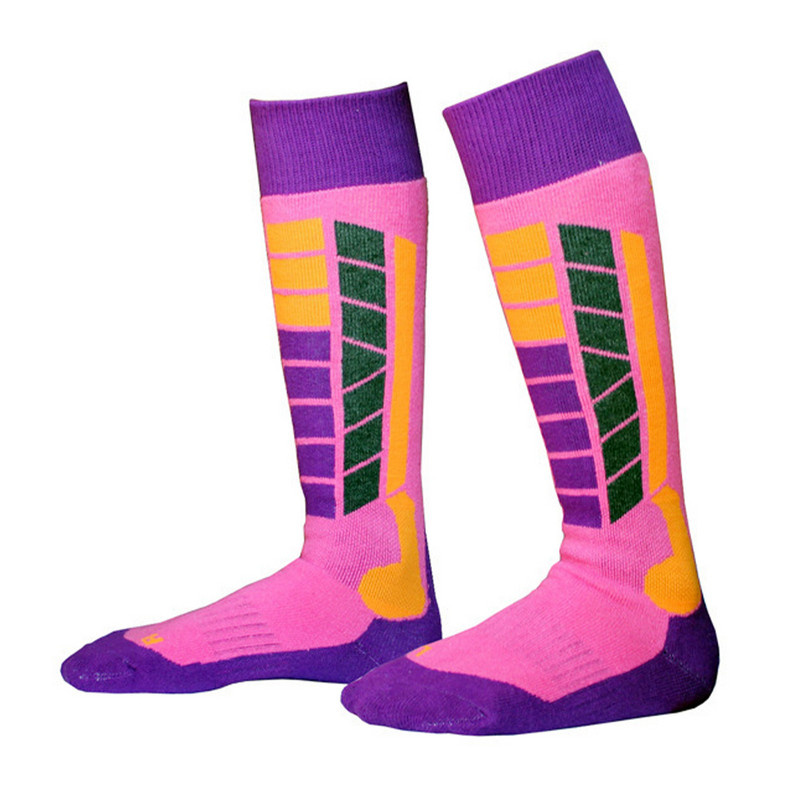 Χειμερινές ζεστές κάλτσες σκι Αγόρι κορίτσια Βαμβακερές θερμικές κάλτσες σκι Υπαίθρια αθλήματα Snowboard Ποδηλασία Αναρρίχηση Κάλτσες πεζοπορίας Παιδικές κάλτσες