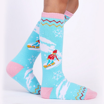 Удобни ски чорапи за деца, момчета, зимни топли чорапи за сняг, каране на ски, сноуборд, кънки, чорапи, чорапи за дейности на открито