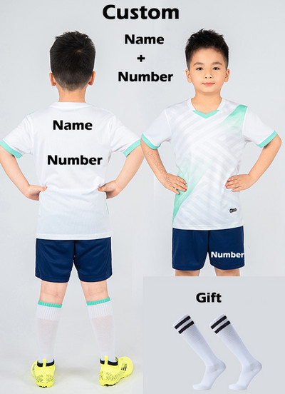 Bērnu futbola krekliņi Vīriešu zēnu futbola apģērbu komplekti ar īsām piedurknēm Bērnu futbola formas tērpi pieaugušajiem bērniem futbola treniņtērps