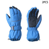 2 τμχ Keep Warm Φορητά Unisex γάντια σκι Camping Ρυθμιζόμενο λουρί Αντιανεμικό Αδιάβροχο Πεζοπορία για Παιδιά Δώρα Μαλακά Αθλητικά