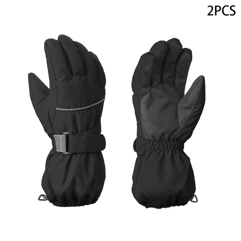 2 τμχ Keep Warm Φορητά Unisex γάντια σκι Camping Ρυθμιζόμενο λουρί Αντιανεμικό Αδιάβροχο Πεζοπορία για Παιδιά Δώρα Μαλακά Αθλητικά