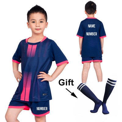 Zēniem Futbols Džērsija treniņtērps Bērnu Futbols Sporta Uniformas Bērni Spēlē bumbu Sporta apģērbi Komplekti veste bērnu futbola tērps Zeķes