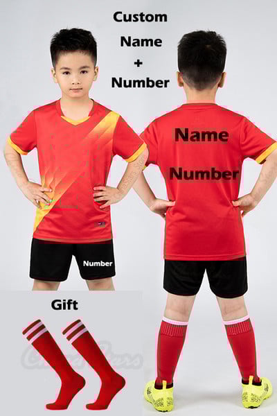 Zēniem Futbols Džērsija treniņtērps Bērnu Futbols Sporta Uniformas Bērni Spēlē bumbu Sporta apģērbi Komplekti veste bērnu futbola tērps Zeķes