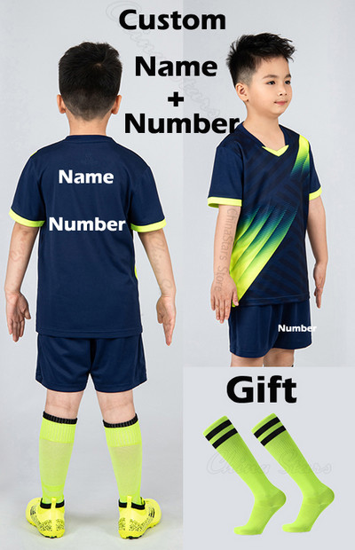 Zēniem Futbols Džērsija treniņtērps Bērnu Futbols Sporta Uniformas Bērni Spēlē bumbu Sporta apģērbi Komplekti veste bērnu futbola tērps Zeķes