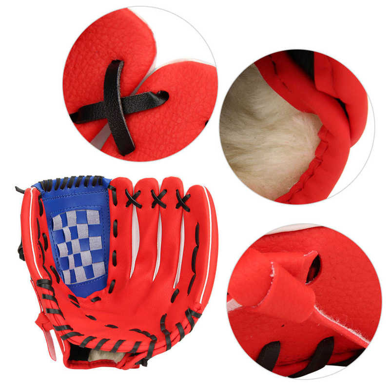 Detské PU kožené baseballové rukavice na tréning, súťažné baseballové rukavice pre dospievajúcich detí