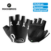 ROCKBROS kerékpáros kesztyű gyerekeknek nyári egyensúly kerékpár görkorcsolya légáteresztő SBR ütésálló félkesztyű kerékpáros felszerelés