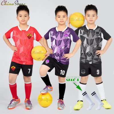 23 gyermek futballmezek fiúk futballruha készletek rövid ujjú gyerekeknek futball egyenruha gyerekek futball atléta mez sportkészlet