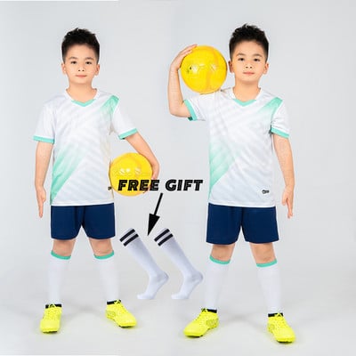 23 bērnu futbola krekliņi zēniem futbola apģērbu komplekti ar īsām piedurknēm bērnu futbola formastērpi Bērnu futbola treniņtērps krekls sporta komplekts