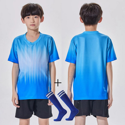 Bezmaksas zeķes Futbola formastērps bērniem Zēnu krekls Sublimācijas komplekts Meiteņu krekli Futbola krekli kreklu komplekts Sporta formas tērps Treniņtērps