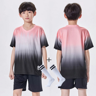 Bezmaksas zeķes Futbola formastērps bērniem Zēnu krekls Sublimācijas komplekts Meiteņu krekli Futbola krekli kreklu komplekts Sporta formas tērps Treniņtērps