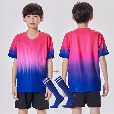Bezmaksas zeķes Futbola formastērps bērniem Zēnu krekls Sublimācijas komplekts Meiteņu krekli Futbola krekli kreklu komplekts Sporta formas tērps Treniņtērps