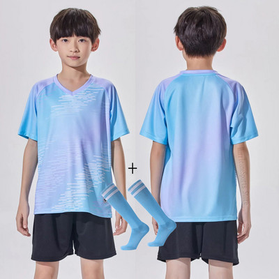 Bezmaksas zeķes Futbola formastērps bērniem Zēnu krekls Sublimācijas komplekts Meiteņu krekli Futbola krekli kreklu komplekts Sporta formas tērps Treniņtērps