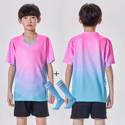 Bezmaksas zeķes Futbola formastērps bērniem Zēnu krekls Sublimācijas komplekts Meiteņu krekli Futbola krekli kreklu komplekts Sporta formas tērps Treniņtērps