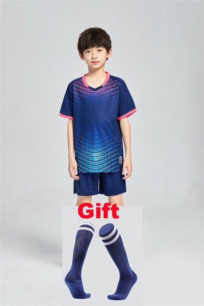 Bezmaksas zeķes Futbola formastērps bērniem Zēnu krekls Sublimācijas komplekts Meiteņu krekli Futbola krekli kreklu komplekts Sporta formas tērps Treniņtērps