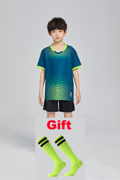 Bezmaksas zeķes Futbola formastērps bērniem Zēnu krekls Sublimācijas komplekts Meiteņu krekli Futbola krekli kreklu komplekts Sporta formas tērps Treniņtērps