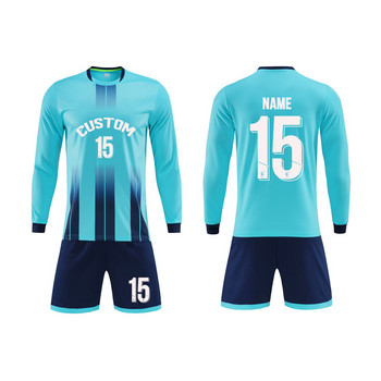 Αθλητική ομάδα Soccer Jeyseys Kits Maillot Ποδοσφαιρική Στολή μακρυμάνικη πορτοκαλί αθλητική φόρμα για άνδρες ή ομαδικό πουκάμισο αγόρι προσαρμοσμένο σετ