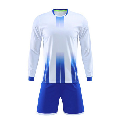 Sporta komandas futbols Jeyseys komplekti Maillot futbola formas tērps ar garām piedurknēm oranžs sporta treniņtērps vīriešiem vai zēnu komandas krekls, pielāgots komplekts