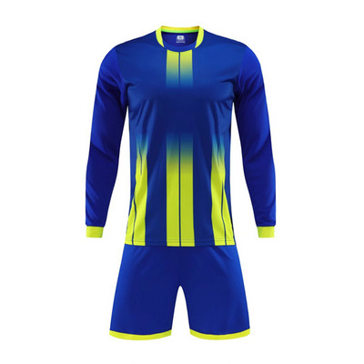 Sporta komandas futbols Jeyseys komplekti Maillot futbola formas tērps ar garām piedurknēm oranžs sporta treniņtērps vīriešiem vai zēnu komandas krekls, pielāgots komplekts