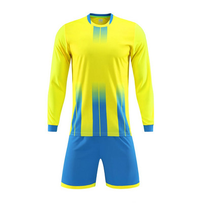 Sporta komandas futbols Jeyseys komplekti Maillot futbola formas tērps ar garām piedurknēm oranžs sporta treniņtērps vīriešiem vai zēnu komandas krekls, pielāgots komplekts