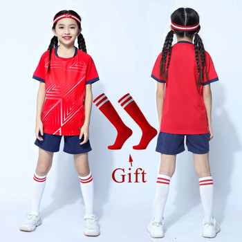 Παιδικές στολές ποδοσφαίρου + κάλτσες, αγόρια για κορίτσια Futebol Σετ ποδοσφαιρικού ποδοσφαίρου για παιδιά, Προπόνηση για νέους Survetement Ρούχα ποδοσφαίρου