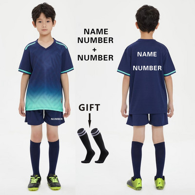 Zēniem Futbols Džērsija treniņtērps Bērnu Futbols Sporta Uniformas Bērni Spēlē bumbu Sporta apģērbi Komplekti veste bērnu futbola tērps Zeķes