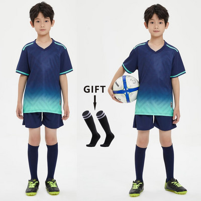 Zēniem Futbols Džērsija treniņtērps Bērnu Futbols Sporta Uniformas Bērni Spēlē bumbu Sporta apģērbi Komplekti veste bērnu futbola tērps Zeķes