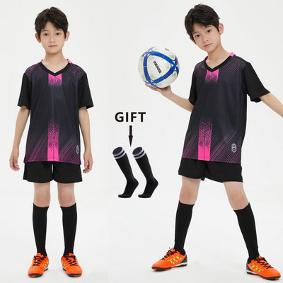 Zēniem Futbols Džērsija treniņtērps Bērnu Futbols Sporta Uniformas Bērni Spēlē bumbu Sporta apģērbi Komplekti veste bērnu futbola tērps Zeķes